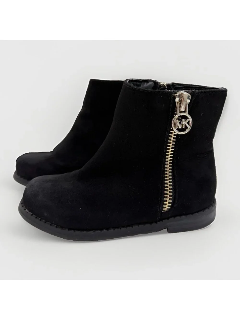 Michael Kors Little Girl  Emma Latica Side Zip Ankle Boots Size 7 Booties Black